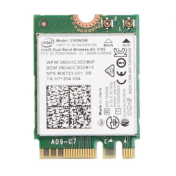 Intel Wireless-AC 3165 Legacy Wi-Fi Adapter | 433Mbps WiFi with Bluetooth 4.0 | 2.4GHz & 5GHz Network Card | 3165NGW
